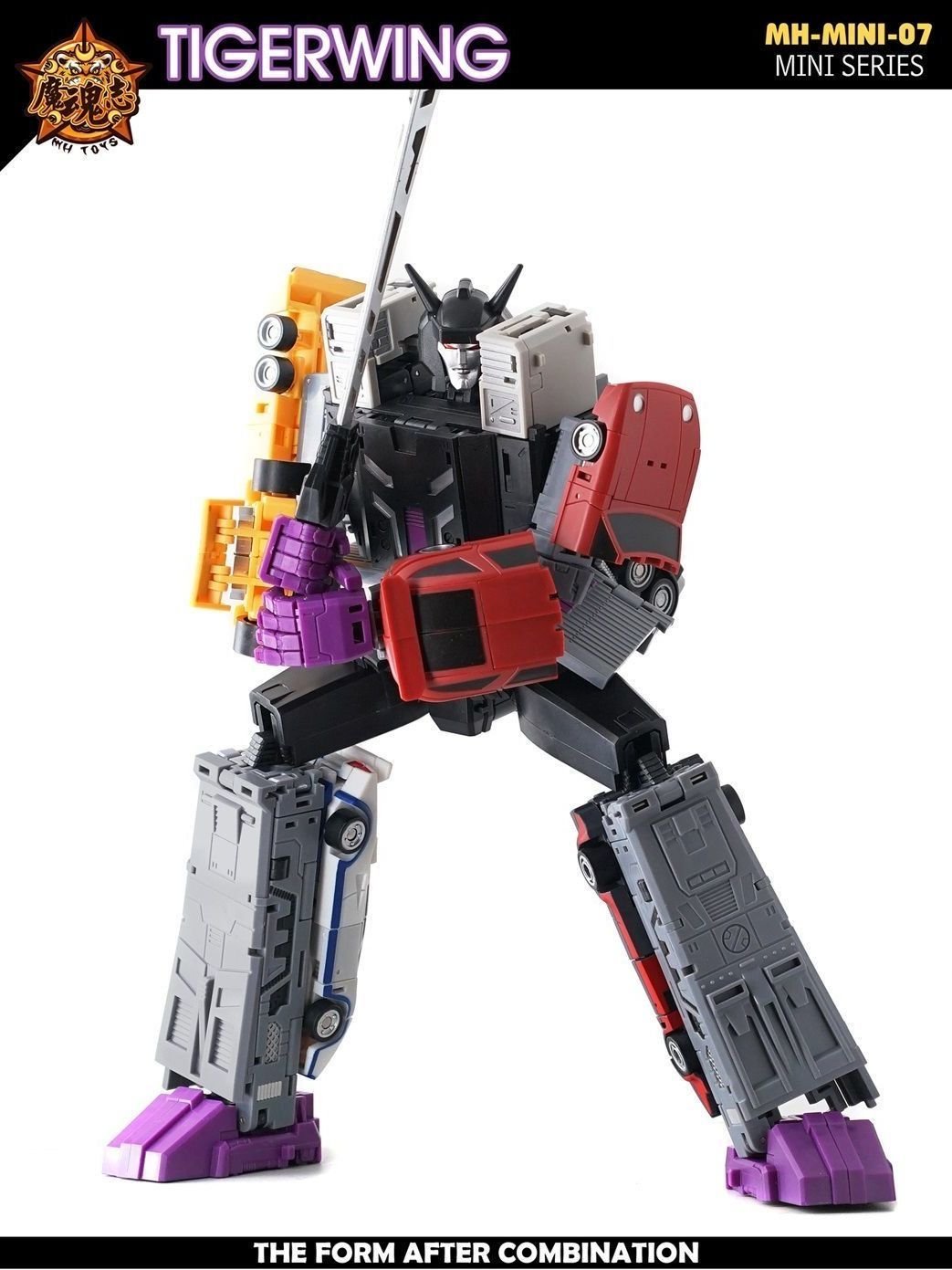 Transformers toys  MHZ Toys MINI-07 Tigerwing Menasor Combiner Set of 5 Oversized Version