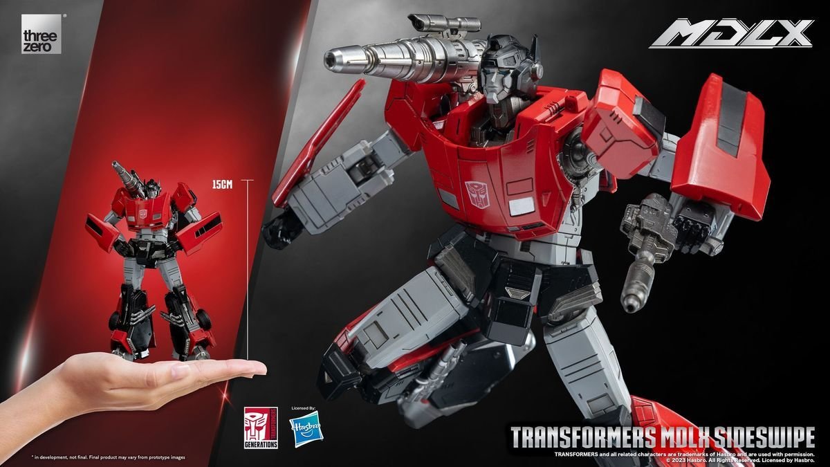 Action Figures Transformers Threezero MDLX G1 Sideswipe
