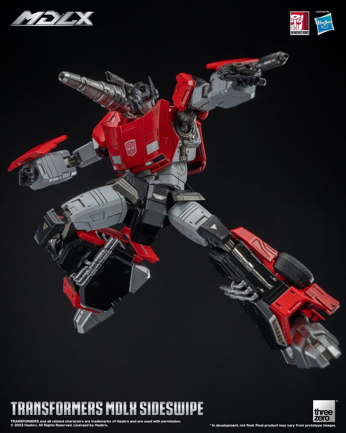 Action Figures Transformers Threezero MDLX G1 Sideswipe