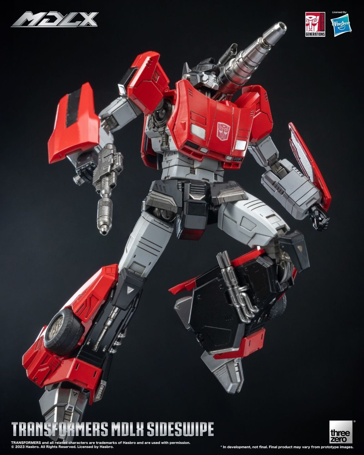 Action Figures Transformers Threezero MDLX G1 Sideswipe