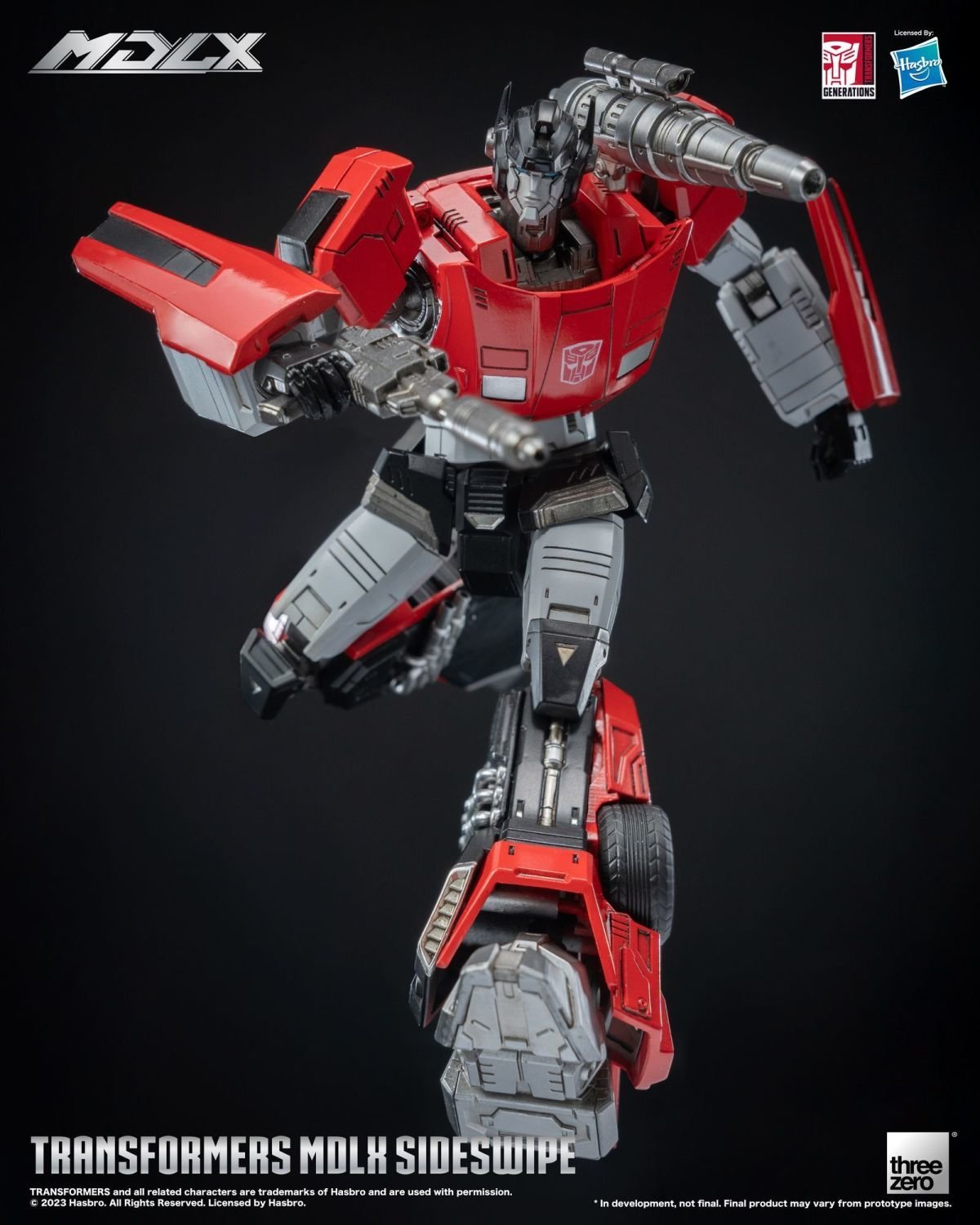 Action Figures Transformers Threezero MDLX G1 Sideswipe