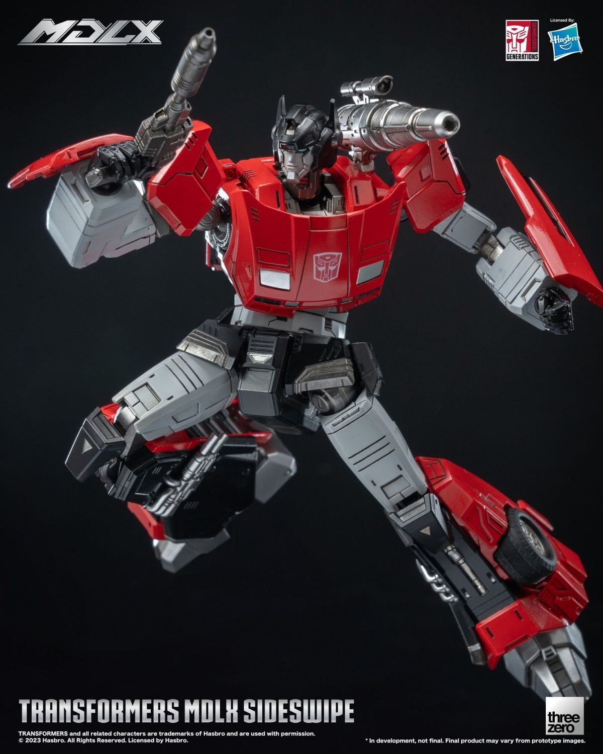 Action Figures Transformers Threezero MDLX G1 Sideswipe