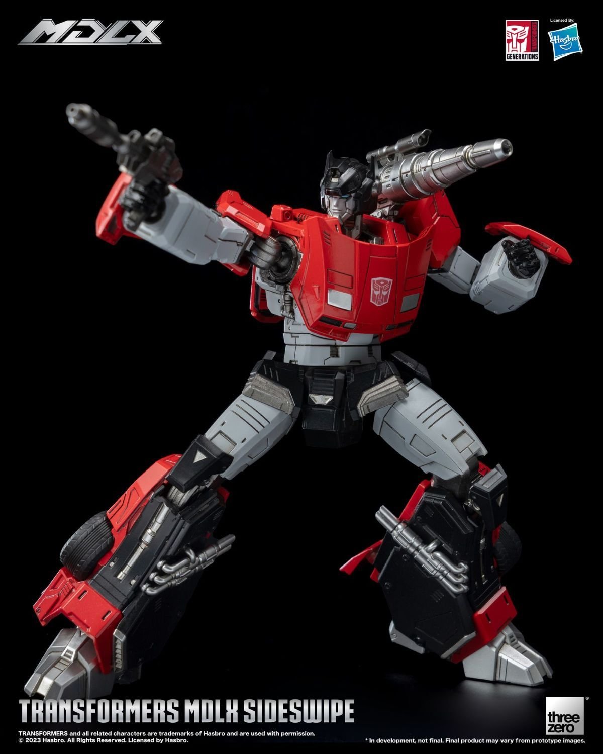 Action Figures Transformers Threezero MDLX G1 Sideswipe