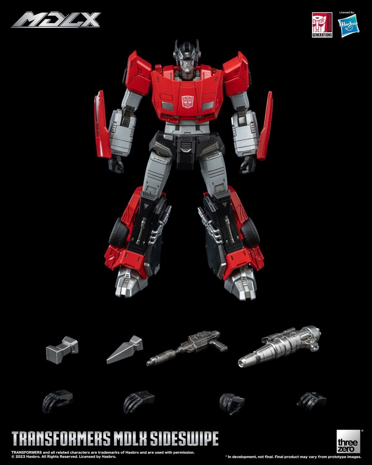 Action Figures Transformers Threezero MDLX G1 Sideswipe