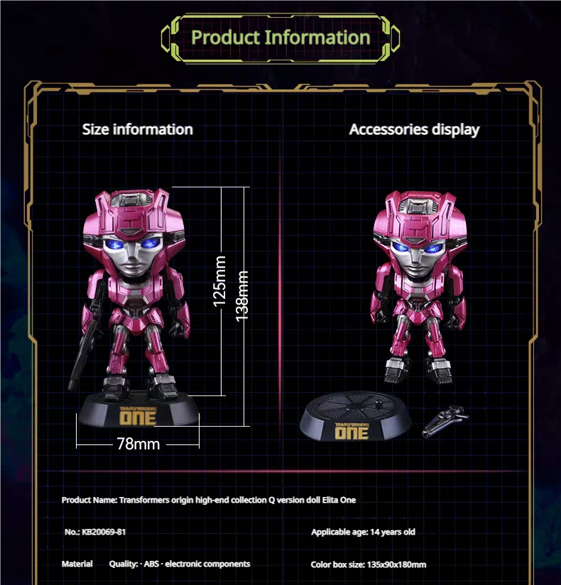 Action Figures Killerbody Transformers ONE Elita