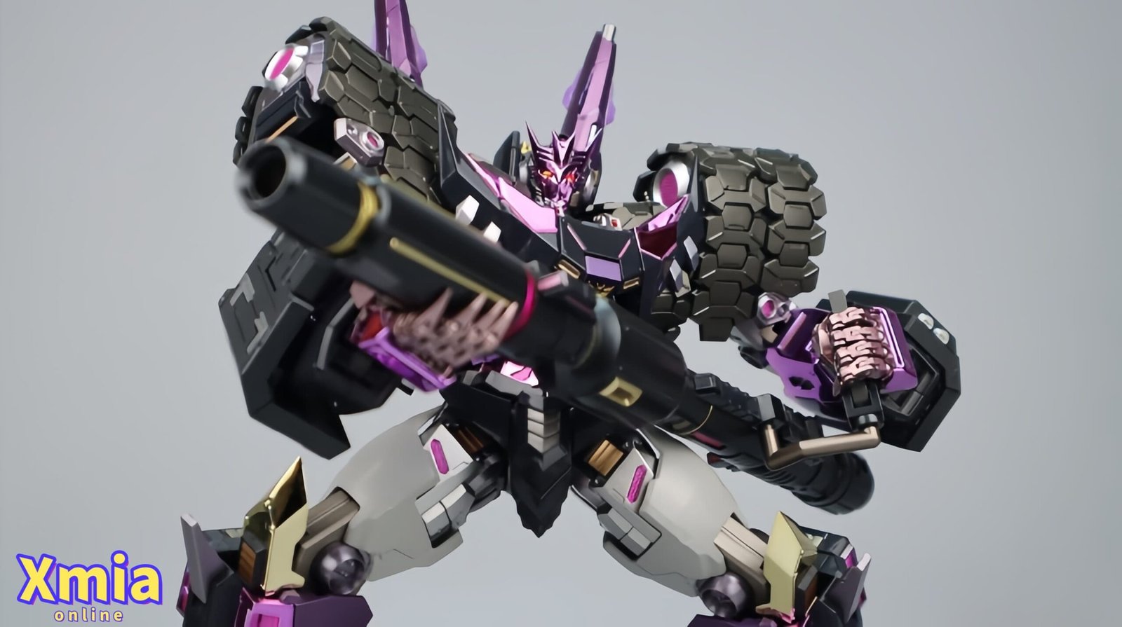 Action Figures Transformers 4th Party Metal Club MuscleBear QS02 DJD Tarn Electroplated Version