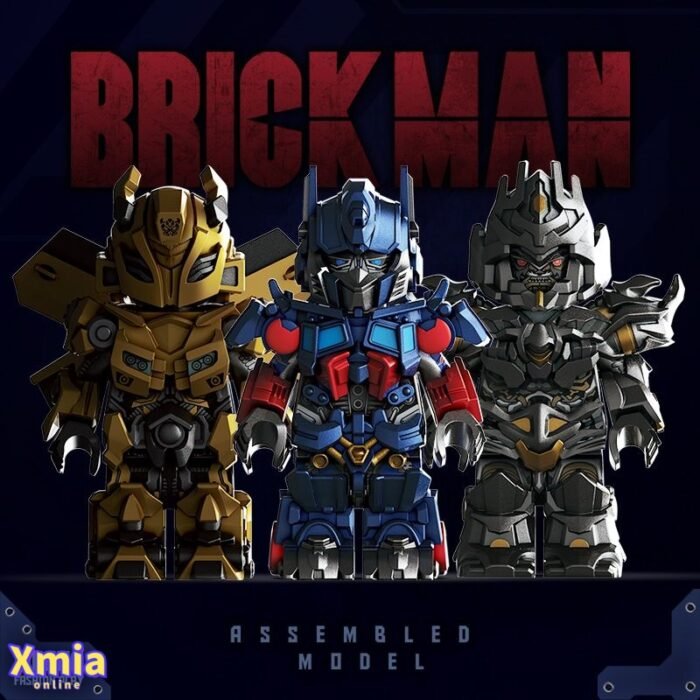 Mini figures Brick Man BM001 Optimus Prime & BM002 Bumblebee & BM003 Megatron Set of 3