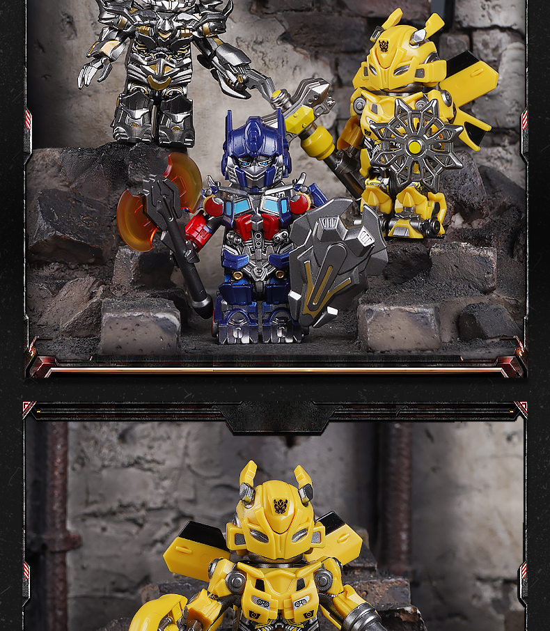 Mini figures Brick Man BM001 Optimus Prime & BM002 Bumblebee & BM003 Megatron Set of 3
