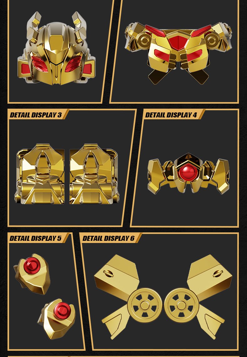 Mini figures Brick Man BM001B Optimus Prime & BM002B Bumblebee & BM003B Megatron Golden Version Set of 3