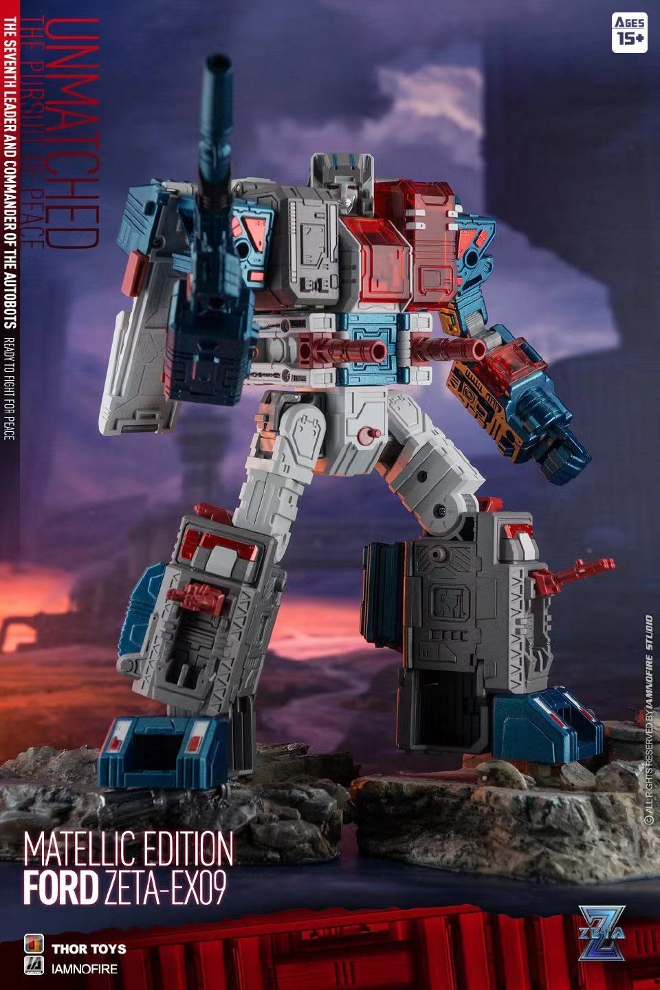 Transformers toy Zeta Toys EX-09 Ford Fortress Maximus Metallic Version