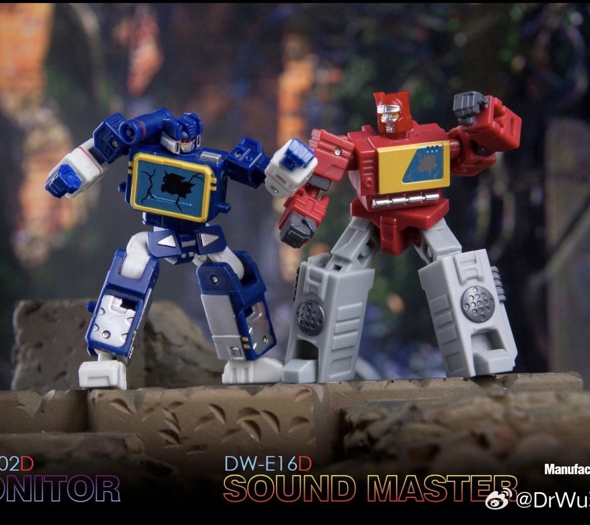 Transformers toy Dr.Wu & Mechanic Studio DW-E02 Monitor Soundwave & DW-E16 Sound Master Blaster Set of 2