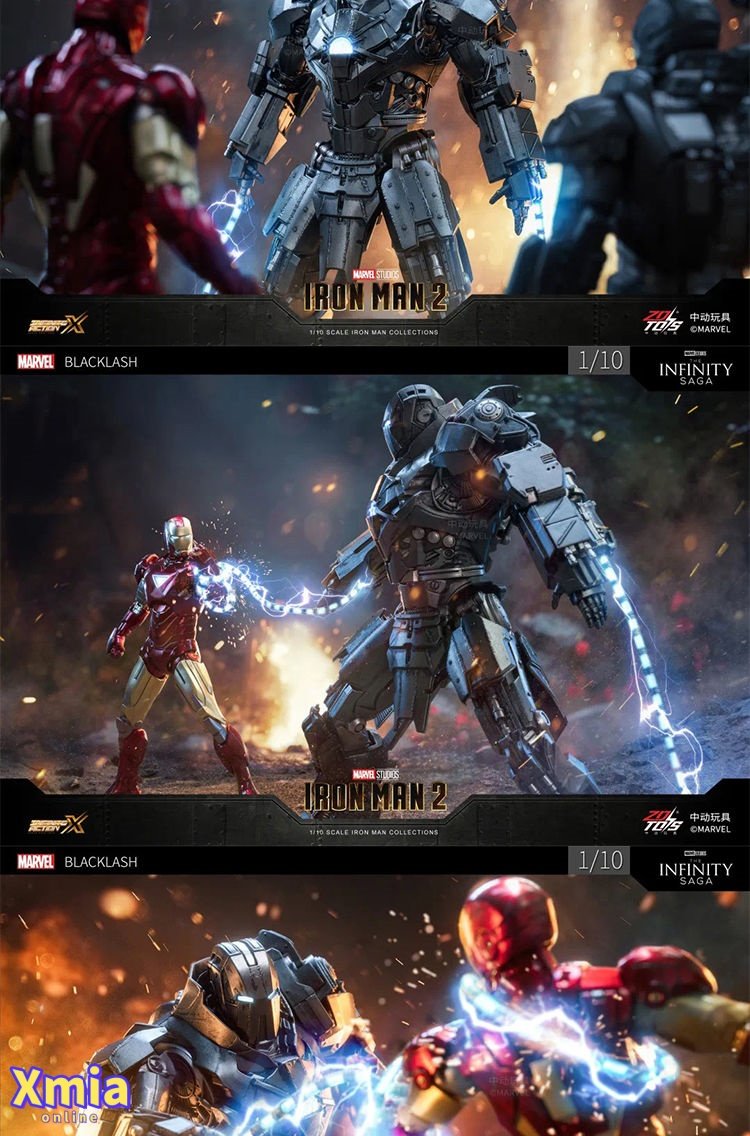 Action Figure ZT Toys Marvel Licensed 1/10 Iron Man 2 Whiplash