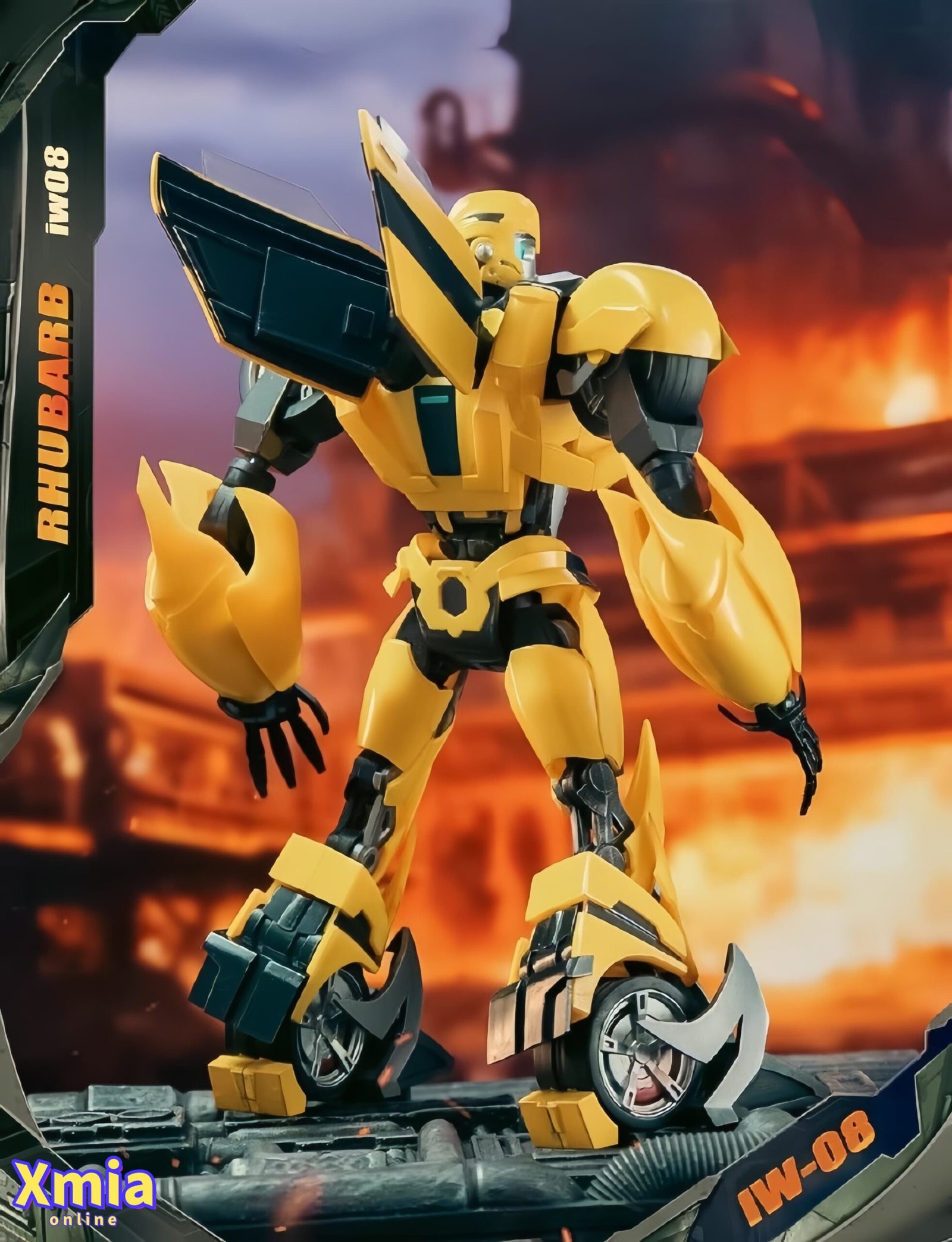 Action Figure Iron Warrior Transformers: Prime IW-08 Scout Rhubarb Bumblebee