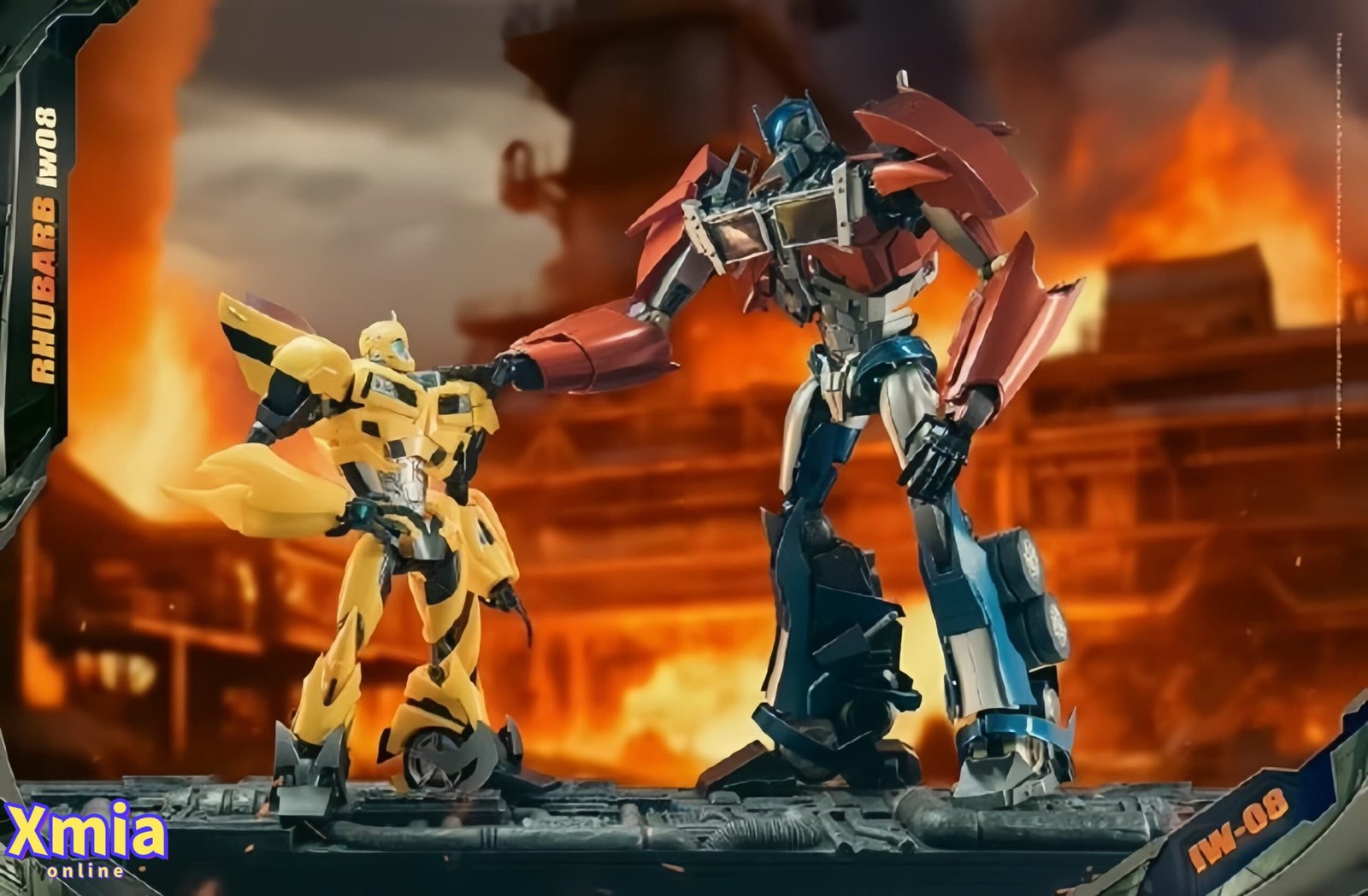 Action Figure Iron Warrior Transformers: Prime IW-08 Scout Rhubarb Bumblebee