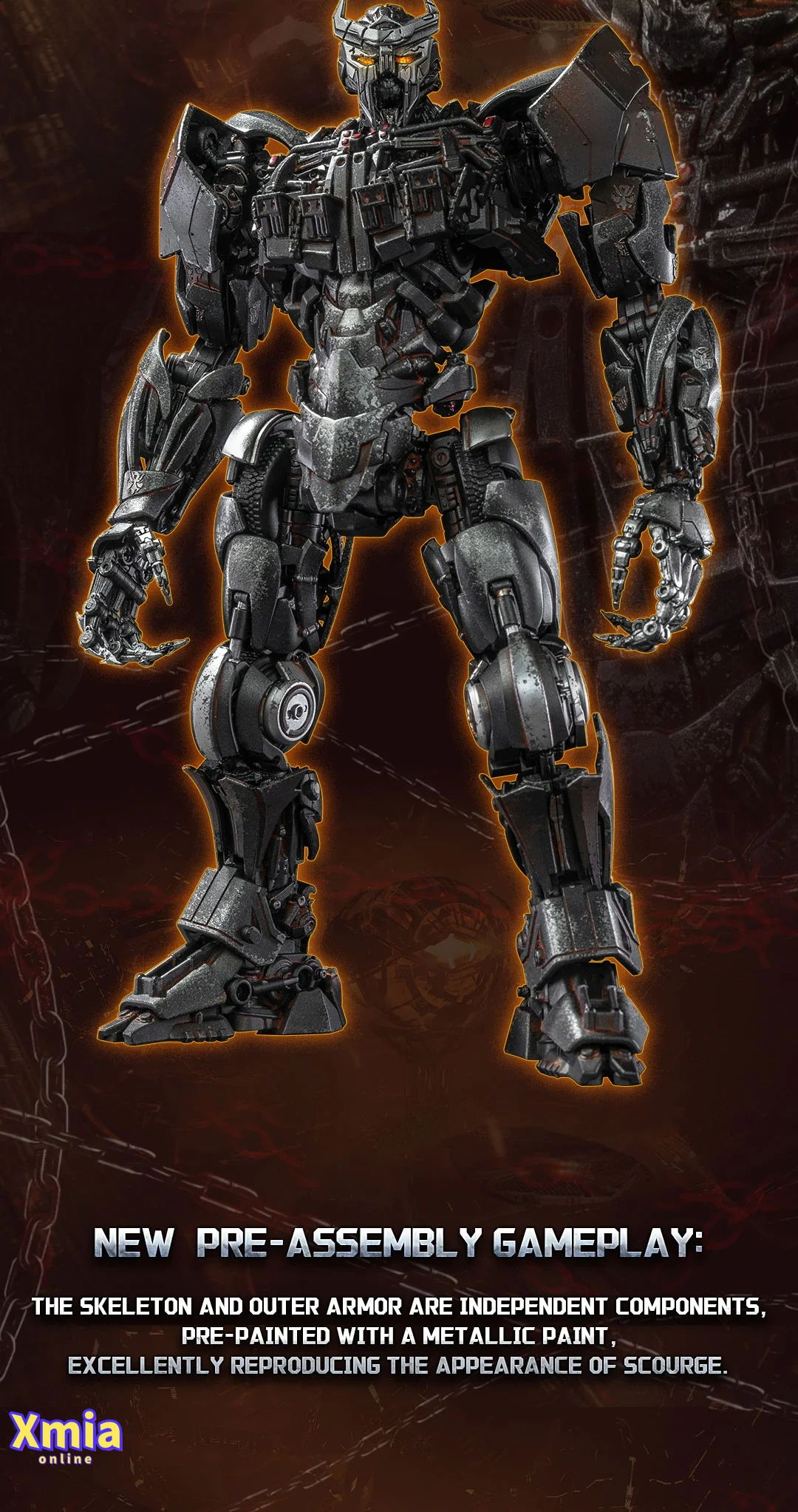 Transformers toy Yolopark Rise of the Beasts AMK PRO Series 22cm Scourge Model Kit