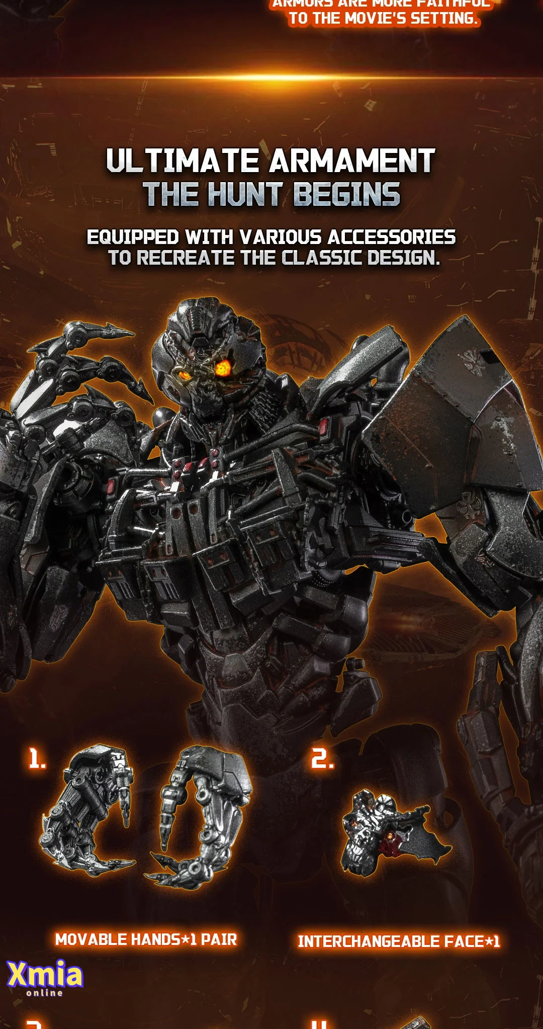 Transformers toy Yolopark Rise of the Beasts AMK PRO Series 22cm Scourge Model Kit