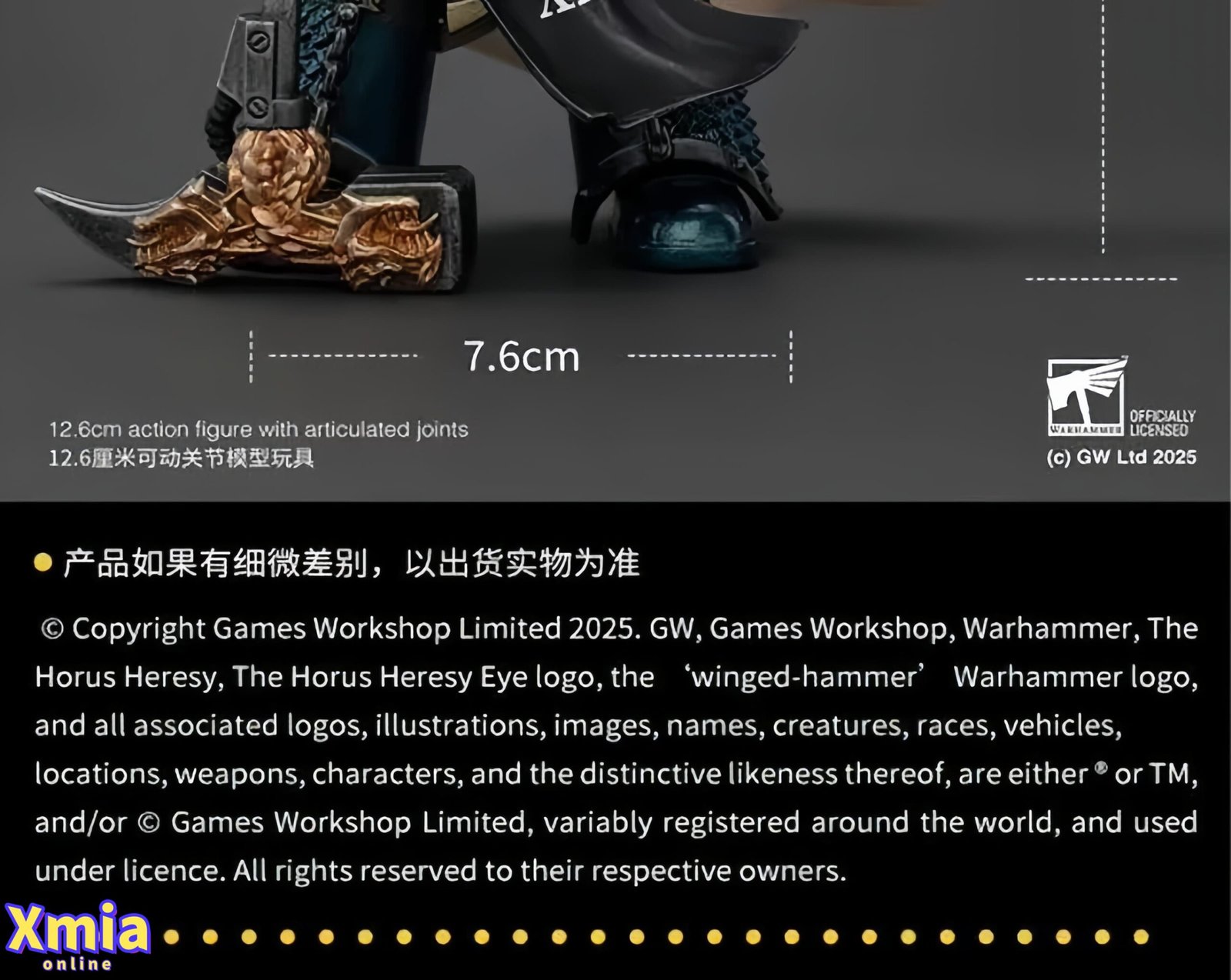 Action Figure JoyToy JT01222 1/18 Warhammer The Horus Heresy Alpha Legion Harrowmaster Armillus Dynat