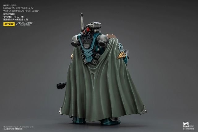 Action Figure JoyToy JT01390 1/18 Warhammer The Horus Heresy Alpha Legion Exodus 'The One who is Many' With Sniper Rifle And Power Dagger