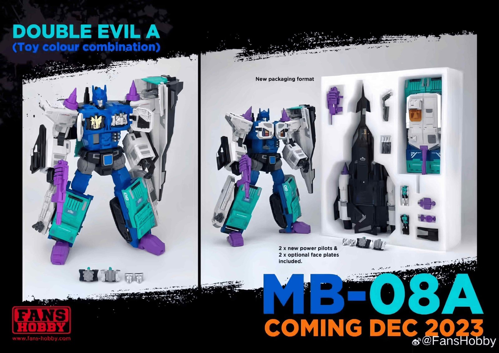 Transformers toy FansHobby MB-08A Master Series Double Evil A Overload