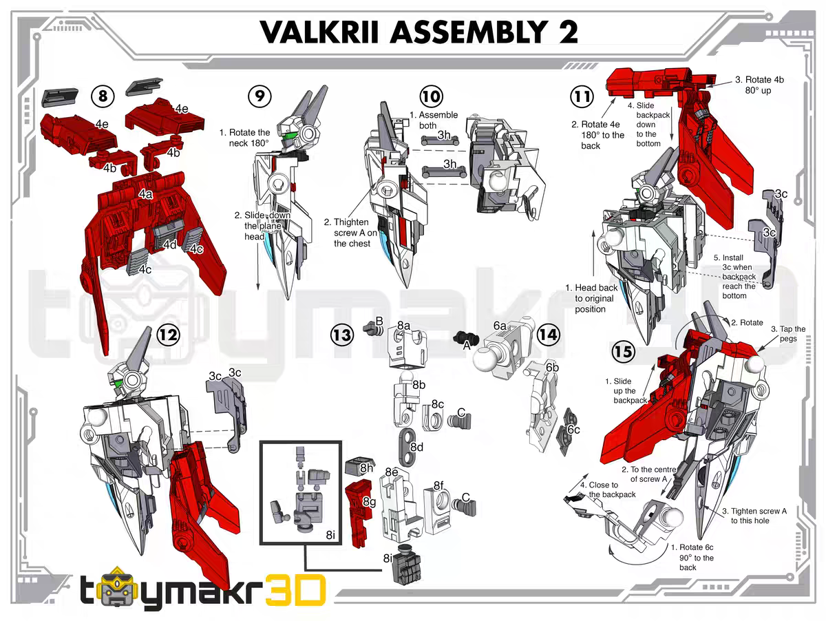 TOYMAKR3D Macross TM3D-03 VF-1 Model Kit