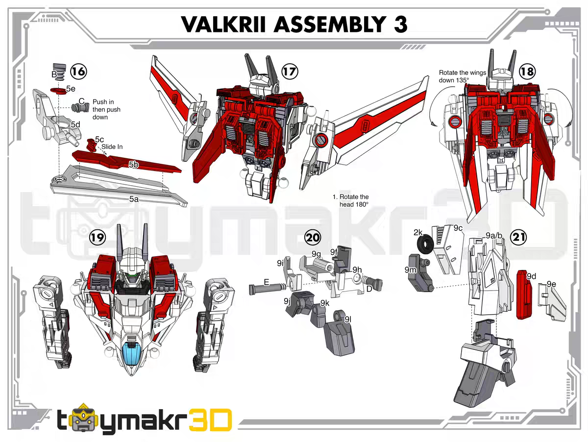 TOYMAKR3D Macross TM3D-03 VF-1 Model Kit